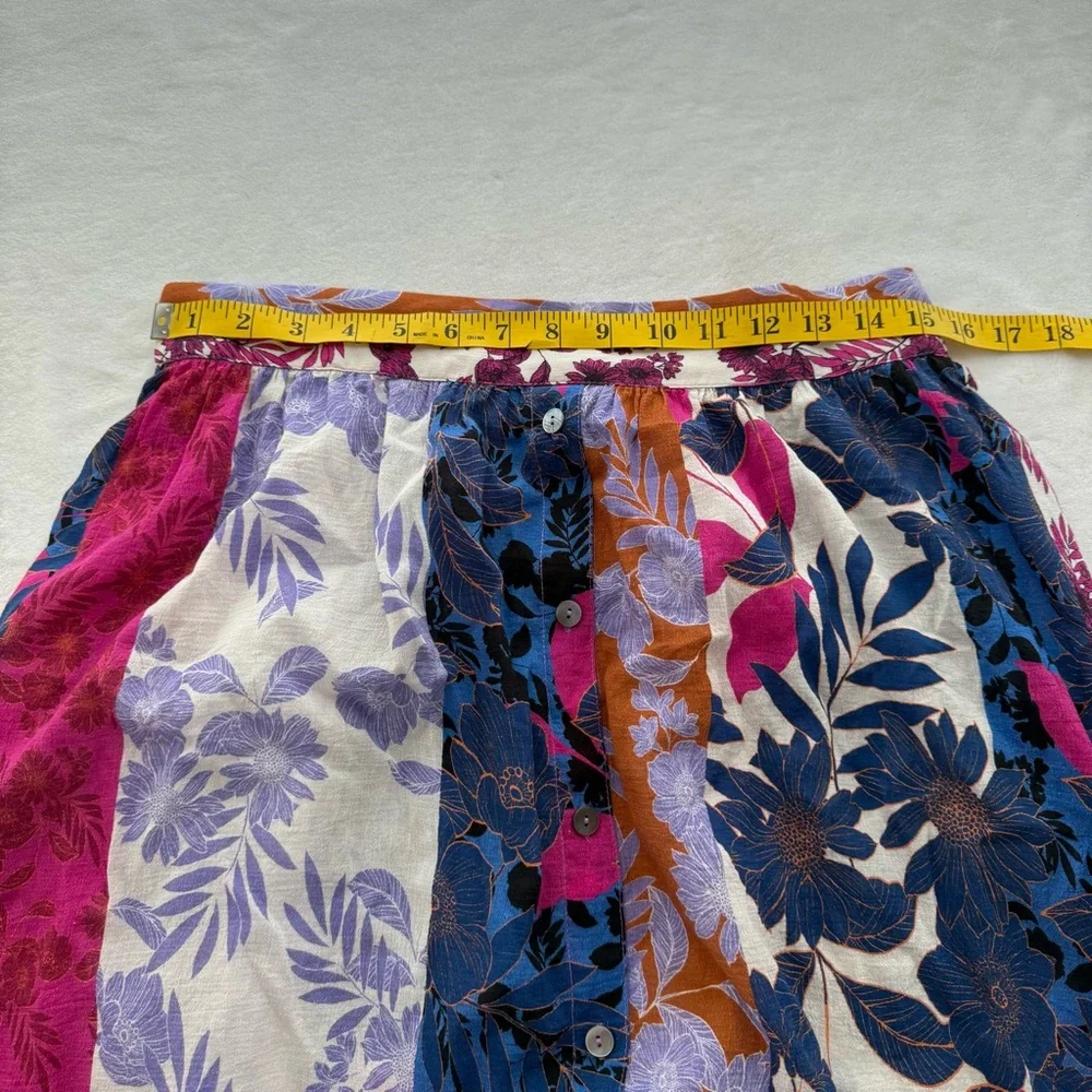 XiRENA Multicolor Floral A-Line Maxi Skirt - Pink, Blue, Purple, Orange - Picture 11 of 12